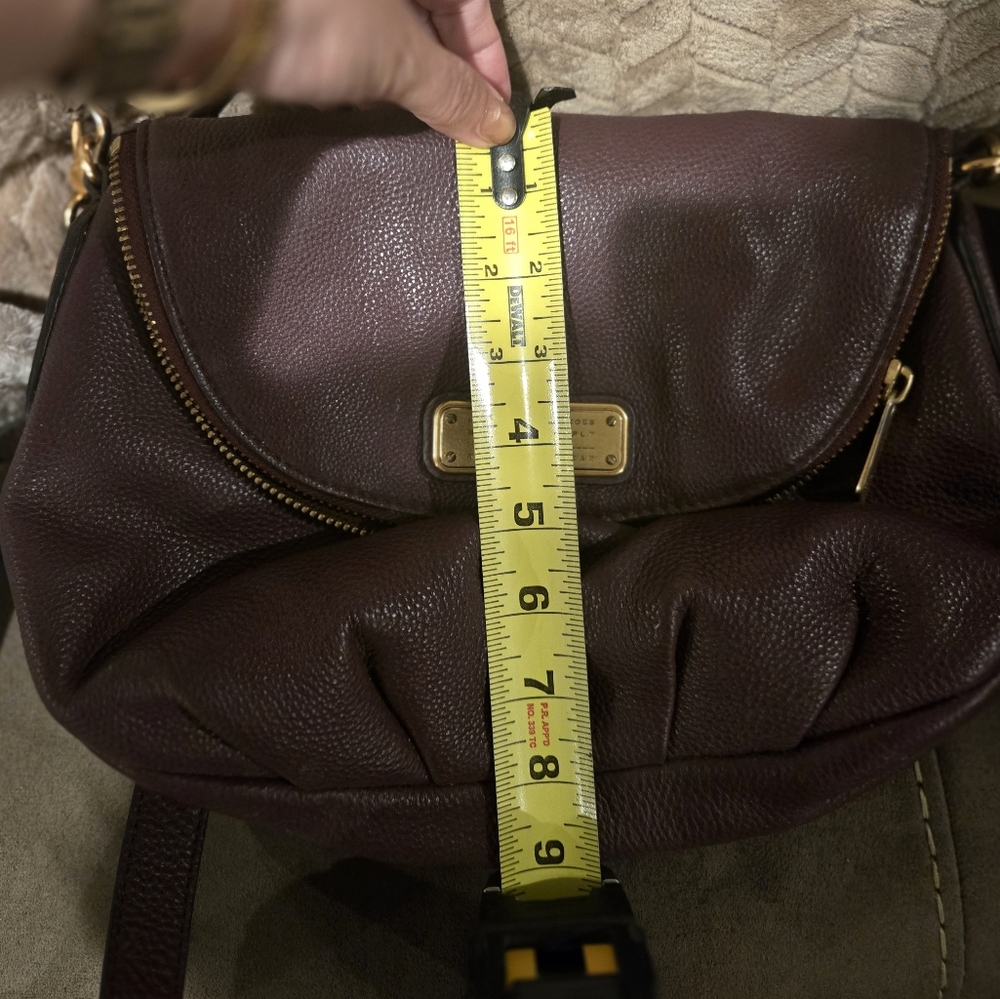 Marc by Marc Jacobs Plum Pebbled Leather Crossbody with Gold Hardware - Picture 7 of 7